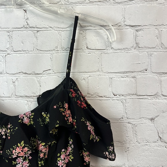 B Darlin Black Floral Off Shoulder Maxi Dress Juniors Size 5/6 Homecoming HOCO - Picture 5 of 8